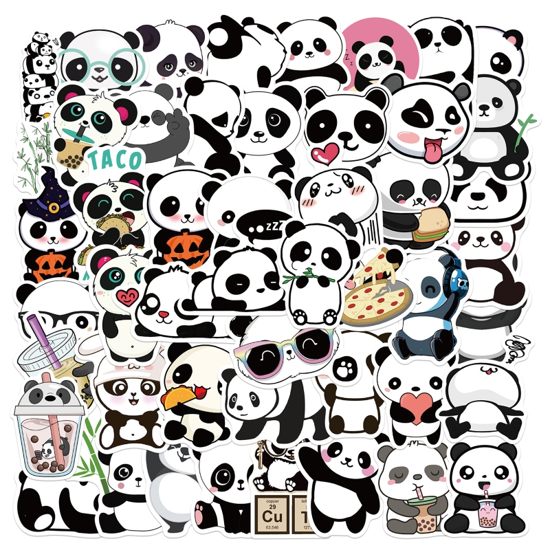 Kungfu Panda Stickers 50Pcs Waterproof Vinyl Decals for Water Bottles Laptop Refrigerator Luggage Computer Mobile Phones D5QC