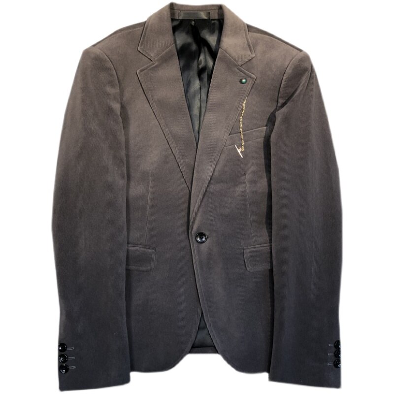 de de negocios chaquetas de los hombres de primavera y otoño de Color sólido botón Formal traje de trabajo diario Casual de chaqueta de ropa