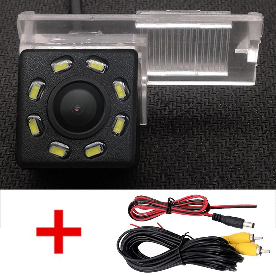 Fisheye Dynamic Trajectory Wireless Car Rear View Camera For Citroen C2 C3 C4 C5 DS3 DS5 DS6 C-Elysee/Peugeot 207 208 301 307 CC: Wire 8LED / Dynamic Trajectory