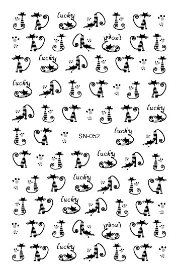Sn luminous series nail art stickers tips dekoration negle wraps harajuku glædelig jul xmas musik manicura klistermærker: Sn -052