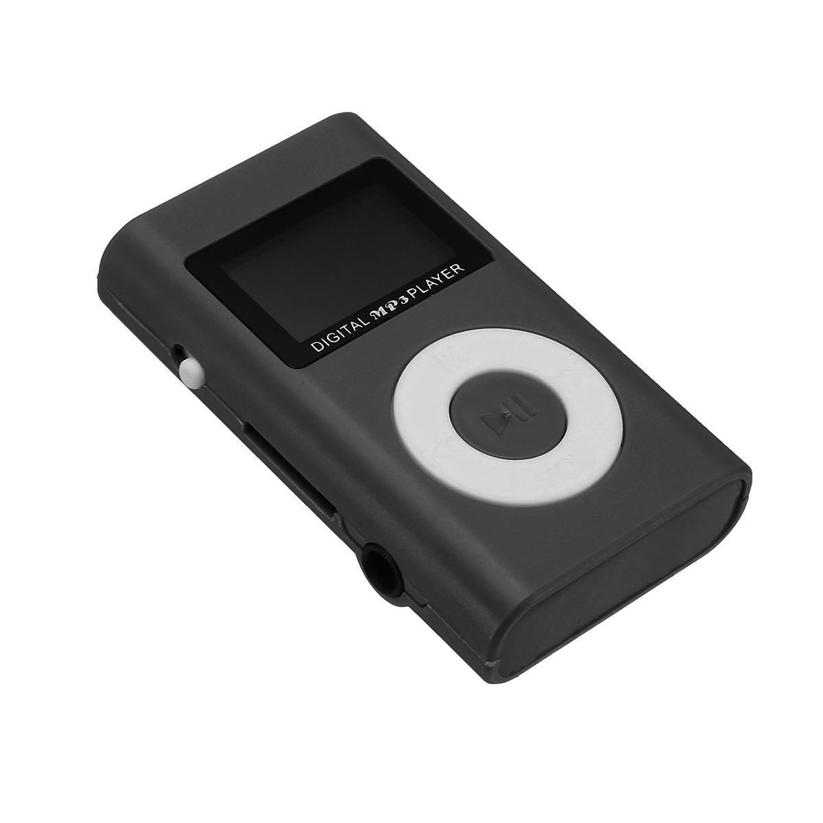 Leory mini draagbare usb  mp3 -speler met oortelefoon, lcd-schermondersteuning, 32gb micro sd-tf-kaartlezers voor sportmuziekspeler  mp3: Zwart