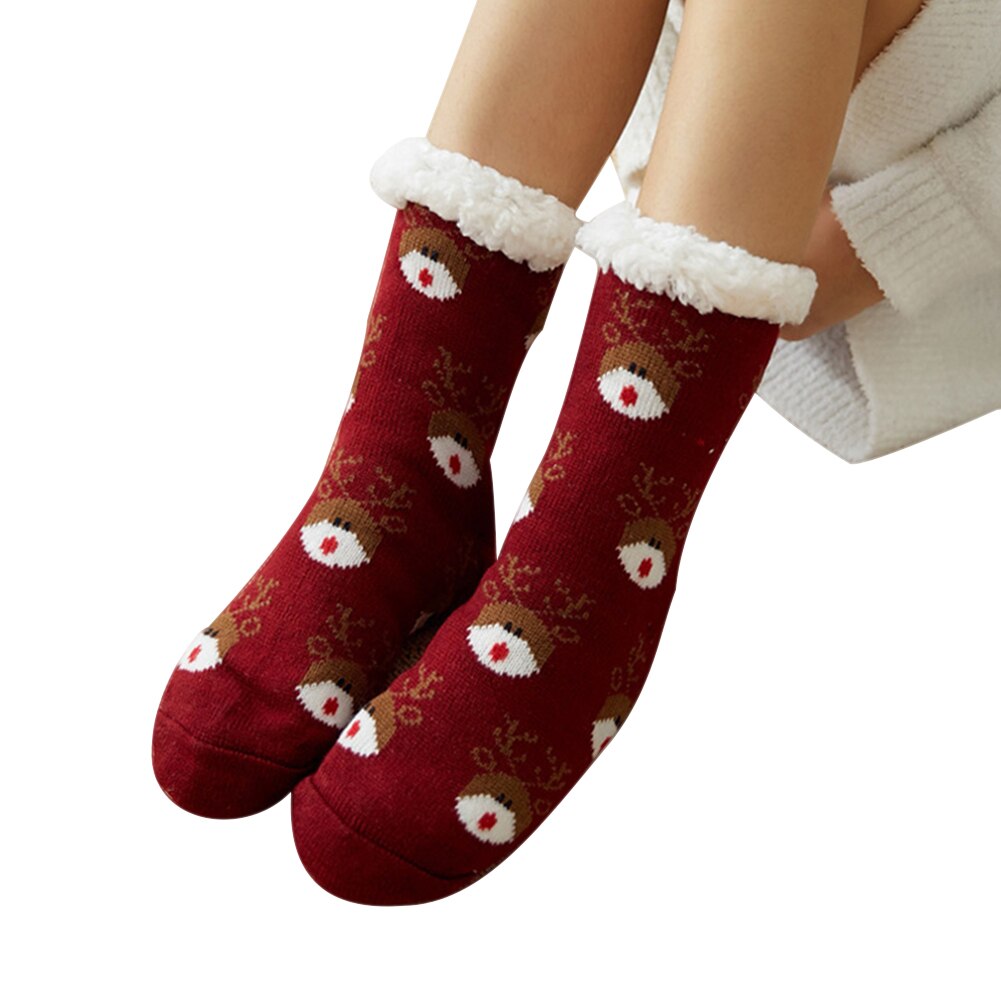 Kvinder ekstra varm fleece indendørs sokker varme fødder strækbare til vinterhjem jul  x85