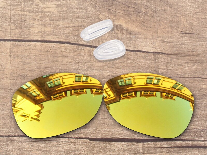 Vonxyz 20 + Scelte di Colore Occhiali Da Sole Polarizzati Lenti di Ricambio &amp; Naso Pastiglie per-Oakley Crosshair Nuovo 2012 OO4060 Telaio: 24K Mirror