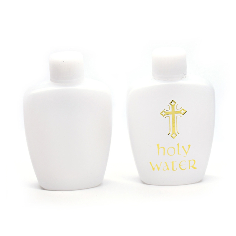 60Ml Katholieke Fles Lourdes Water Fles Lege Heilige Water Fles Katholieke Travel Size Gouden Kruis Houdt Container