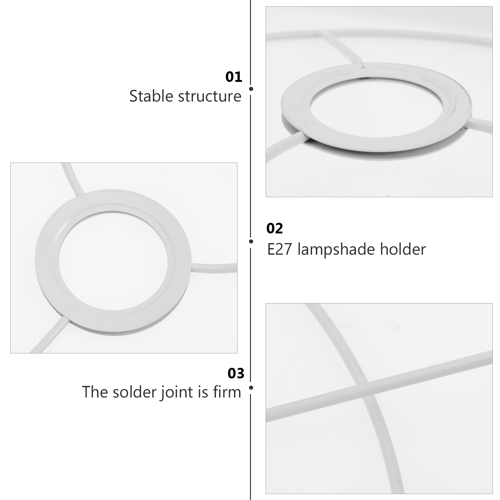 Lampshade Frame Round Vintage Lamp Shade Frame E27 Base 30cm Lampshade Supply