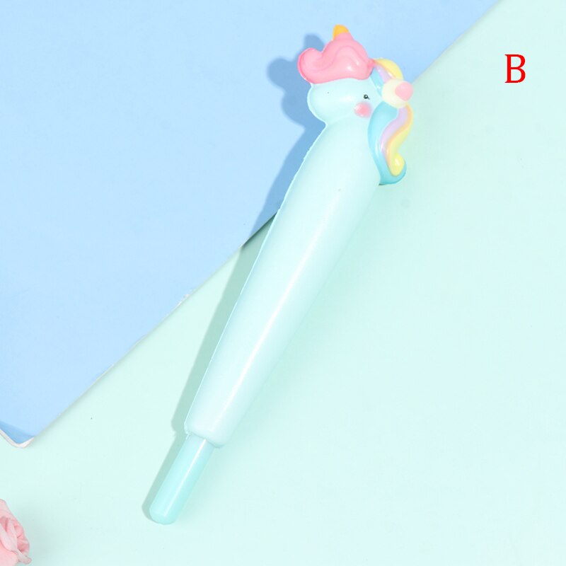 1Pc Gesimuleerde Kleur Trage Rebound Pen Eenhoorns Dier Neutrale Overdrukventiel Pen Neutrale Pen: B