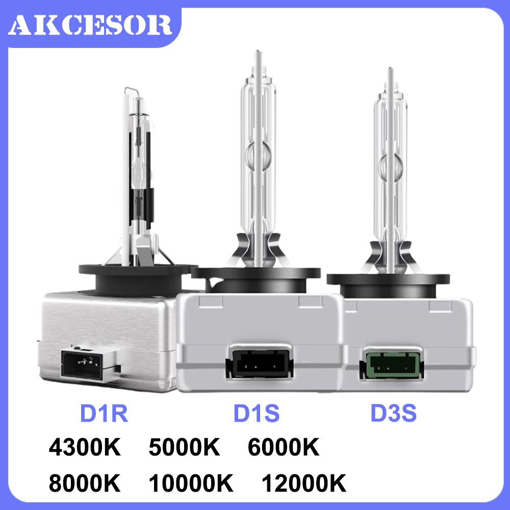 Hid xenon-lys  d1s d1r d3s billyktpærer 4300k 5000k 6000k 8000k 10000k 12000k 35w 12v 2 stk.