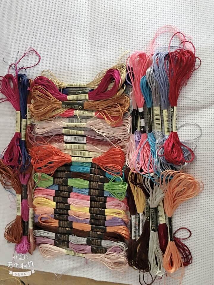 40pcs Mix Colors silk Sewing Skeins Cross Stitch Embroidery Thread Floss Kit DIY Sewing Tools