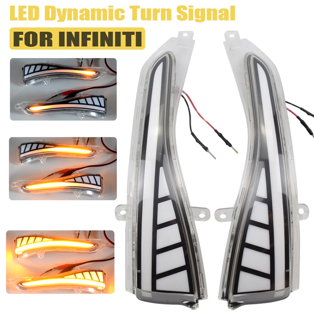 Luz indicadora intermitente centellante Retrovisor lateral para Infiniti Q30 Q50 Q50L Q60 Q70 QX30 QX50 QX60 LED intermitente dinámico