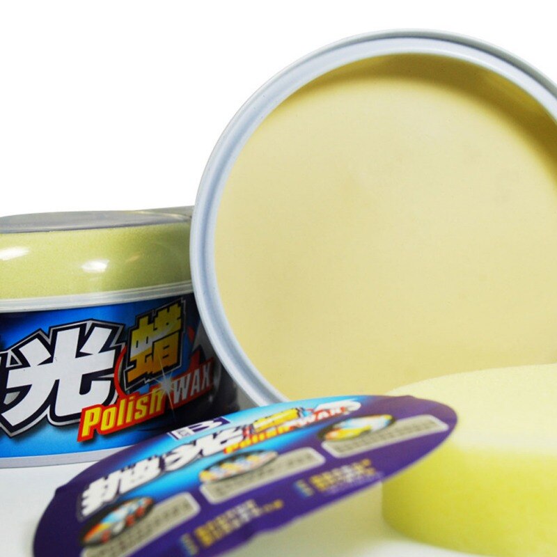 Akcesoria samochodowe wosk samochodowy konserwacja wosk polerowanie wosk wosk samochodowy stały z gąbką 250g