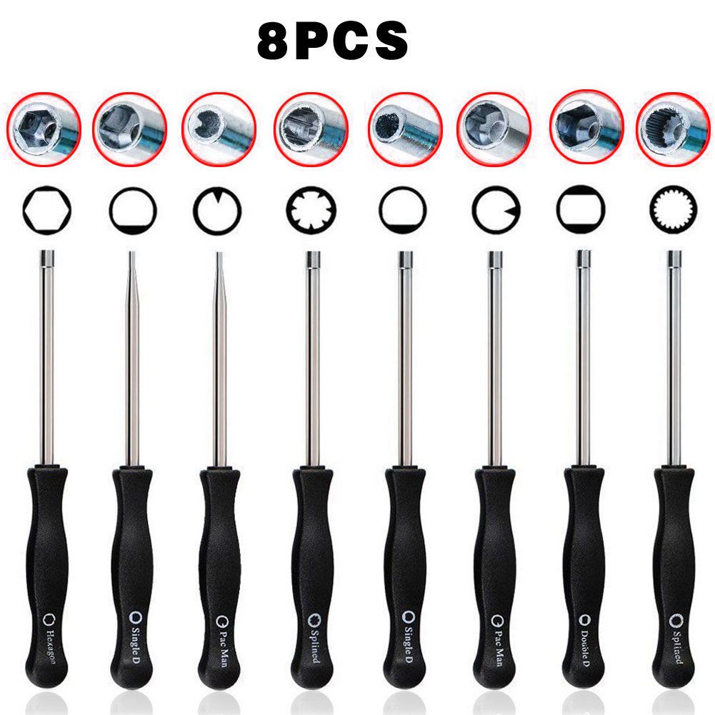 8pcs Screwdriver Carburetor Adjustment Tool Single D Double D Hexagon Hex Socket Kit Set for most 2cycle carburetor