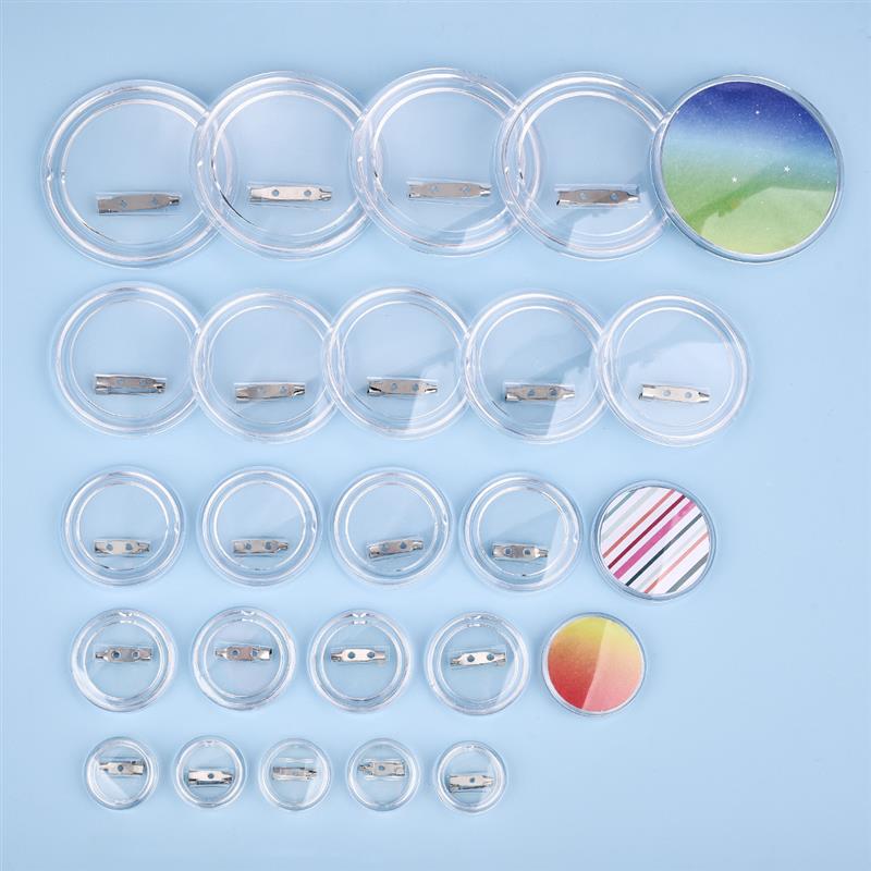 5Pcs Acrylic Button Pins Badge Clear Pins Buttons Badges Kit Button Pins Button Maker Blanks for DIY Craft Supplies ﻿Decoration