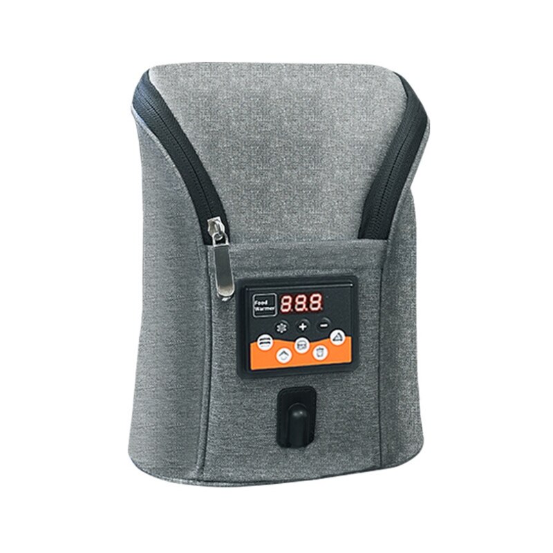 Chauffe-biberon USB multifonction pour voiture 066B, chauffage à deux bouteilles USB pour le lait, Thermostat de voyage, température réglable: grey