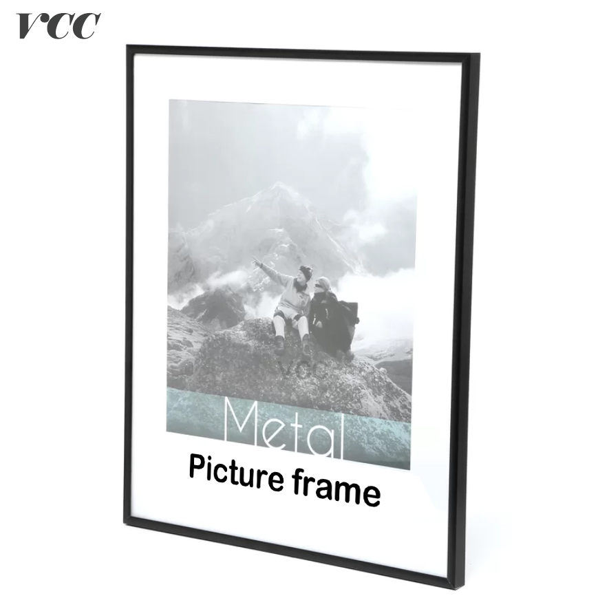 Diy Foto Frame Voor Muur Poster Frame Metalen 40X50 50X60 40X60 Wall Art Decoratieve Metalen Fotolijst, geen Glas En Zwart