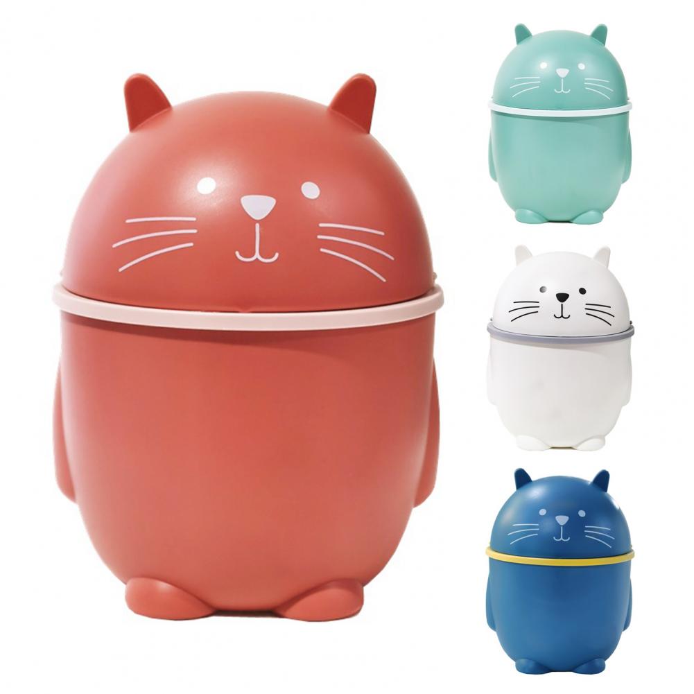 Trash Kitchen Garbage Bucket Cute Small Decorative Trash Can Large Capacity Garbage Basket for Container Home Office Accessories