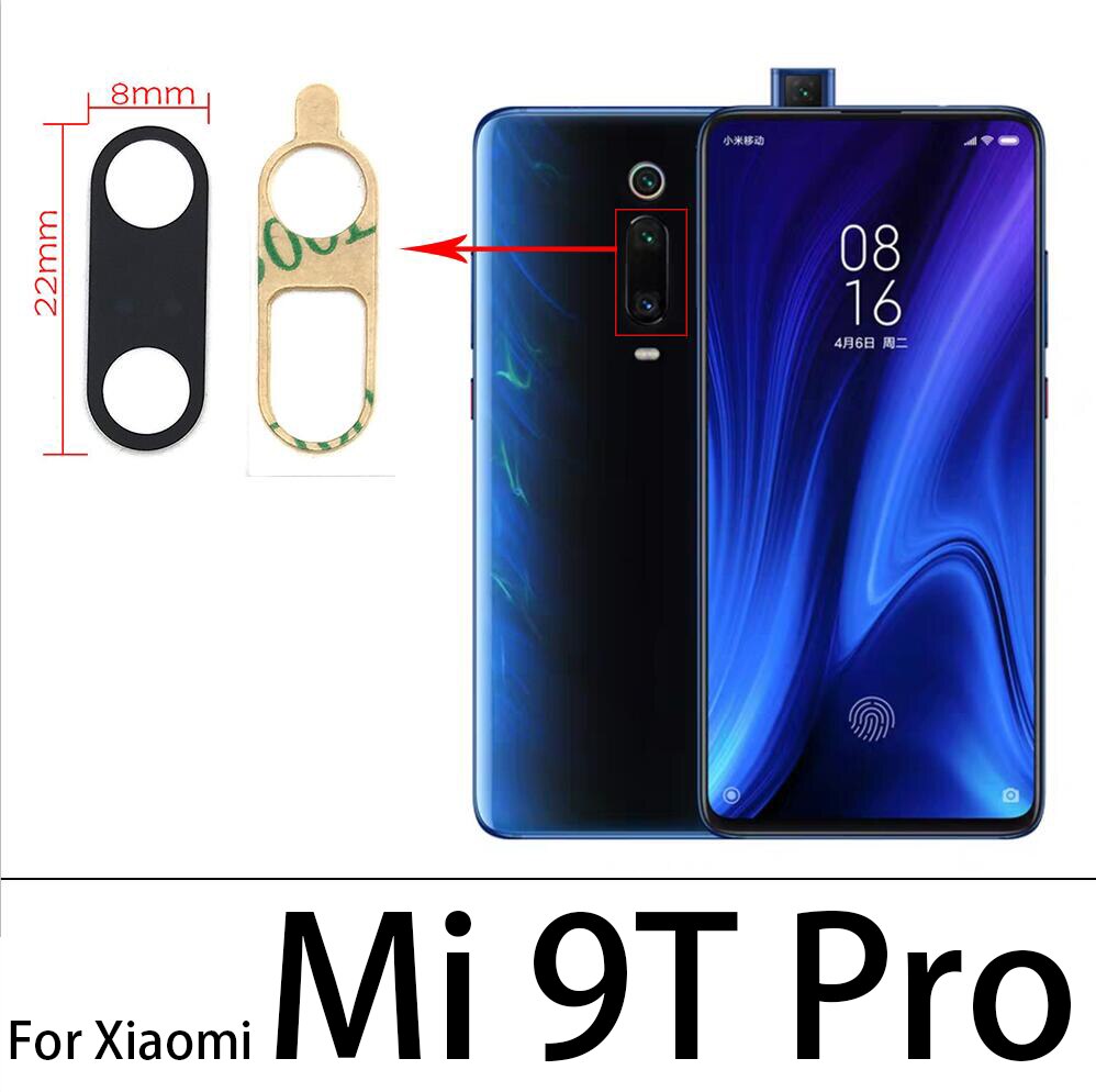 2 stk/parti, til xiaomi redmi  k20 / k20 pro bageste kamera glaslins med lim til xiaomi  mi 9t pro kamera glaslins: Til  mi 9t pro