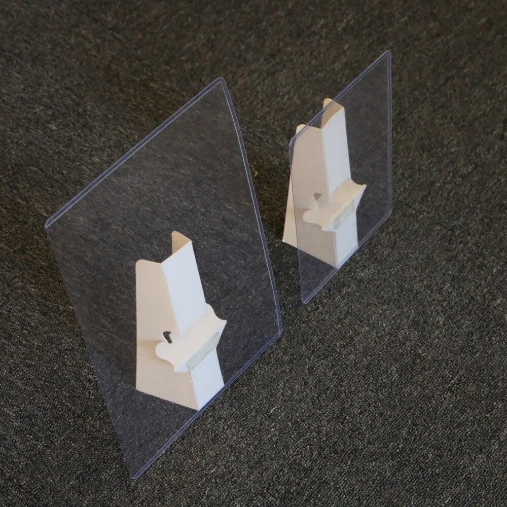 A6 148x105mm Cardboard Easel Pvc Clear Poster Sleeve Sign Support Countertop Signage Display Easel Backs