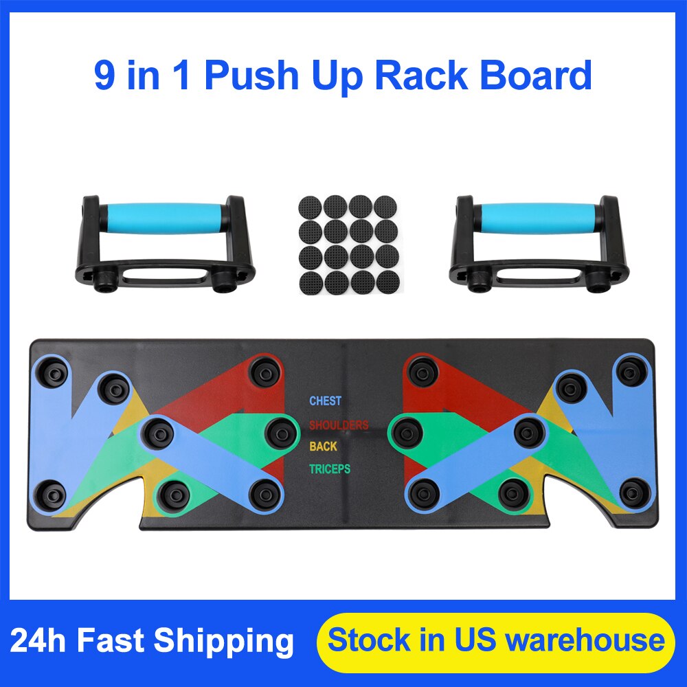 9 in 1 push up rack board system omfattende fitness træning træning pushup stande komplet træning gym træning mænd