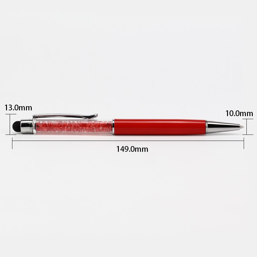 10pcs 2in1 Crystal Point Diamond Stylus Screen Capacitive Touch Stylus Pen for Universal Pad Tablet+Ball Point Pen