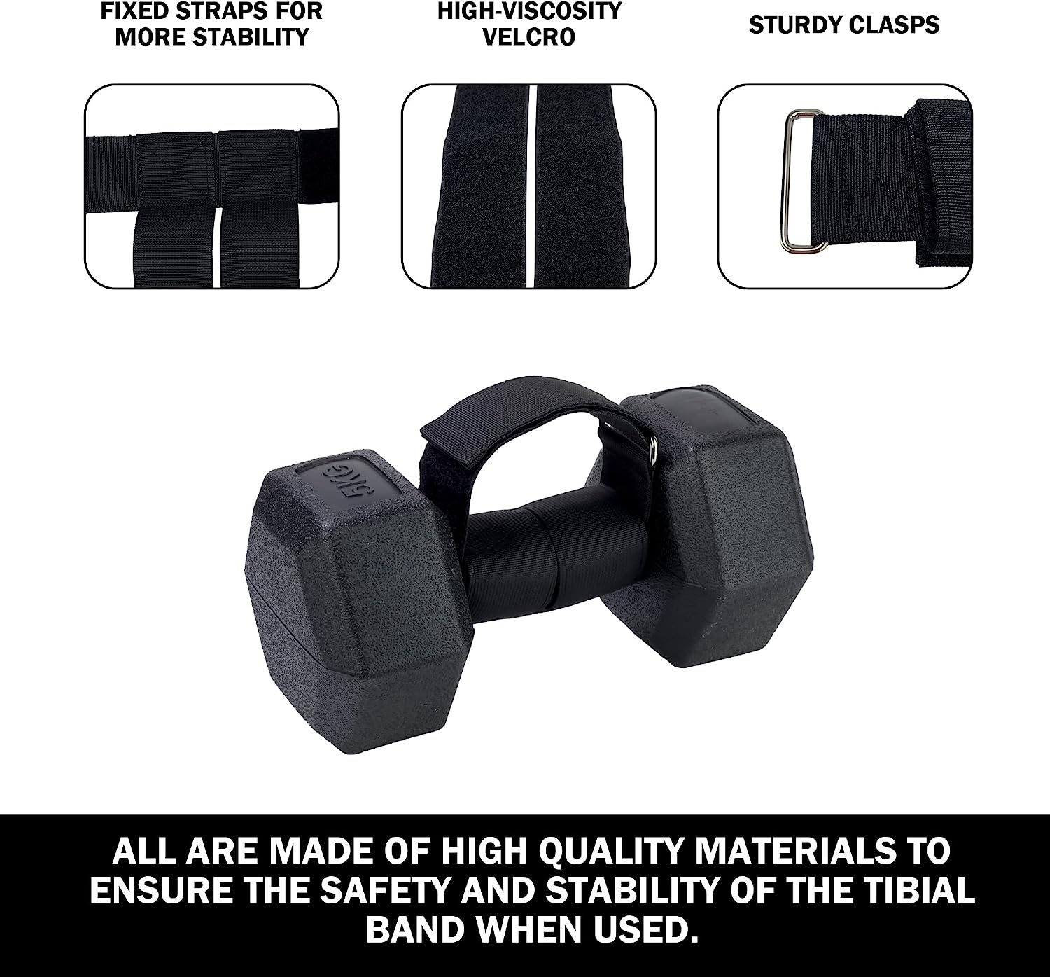 Tib Bar Leg Extension Strap Tibialis Trainer Squat Wedge Shin Splint Relief for Working Out Strength Training