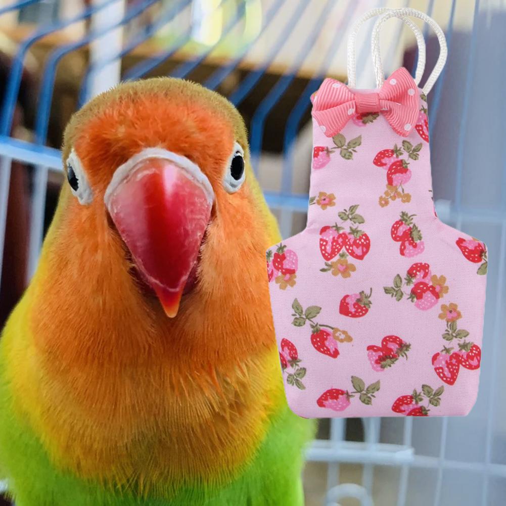 Cute Parrot Diaper Pet Supplies Bird Diaper with Fastener Tape Skin-friendly Pet Bird Casual Diaper