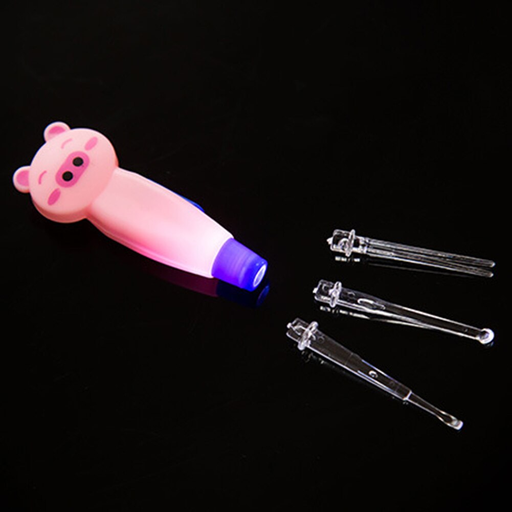 3 Stks/set Kids Baby Led Oor Pick Light Led Dig Flash Licht Oor-Pick Wax Remover Pick Earpick Schoon oren
