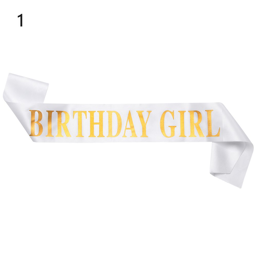 Birthday Girl Ribbons Shoulder Girdle Birthday Girl Glitter Satin Sash Mermaid Party Supplies Decoration Accessories: Deep Sapphire