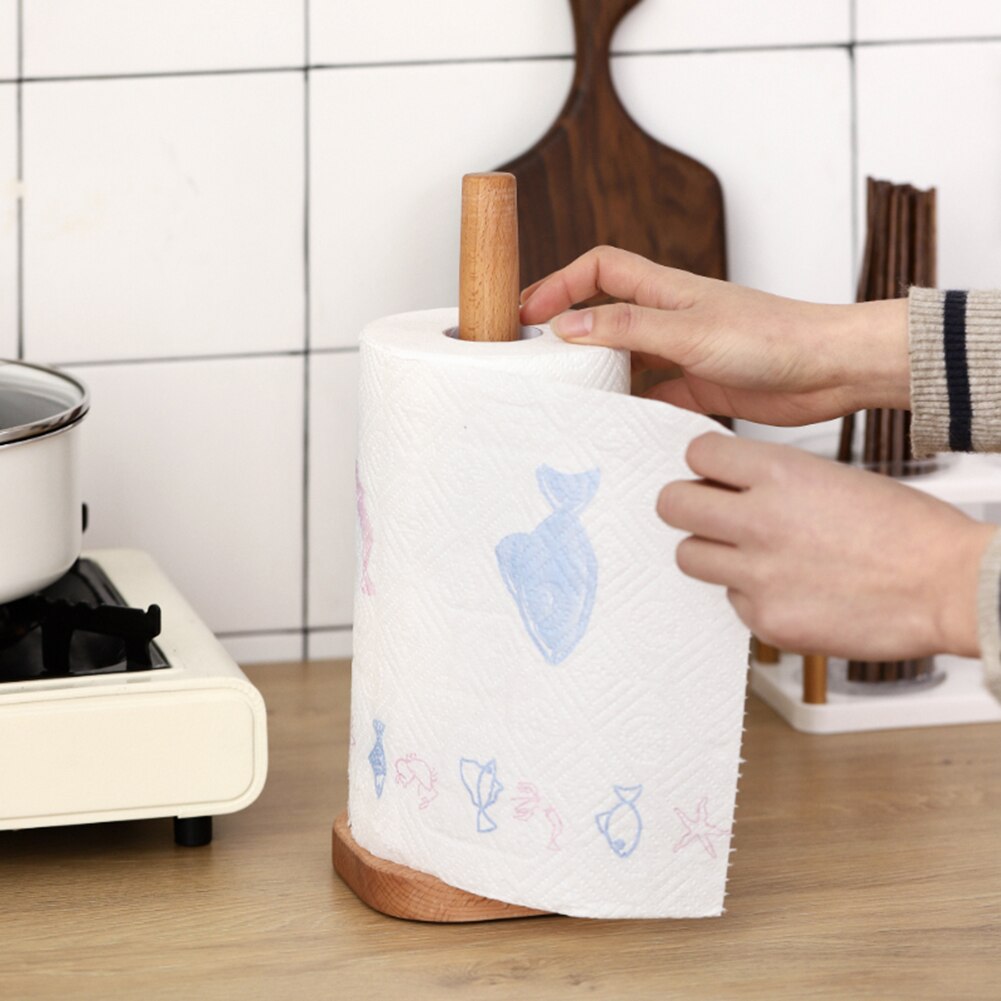 Papirhåndkle stativ kjøkken trerull papirhåndkle holder bad servietter toalettpapir stativ servietter rack hjem bord tilbehør