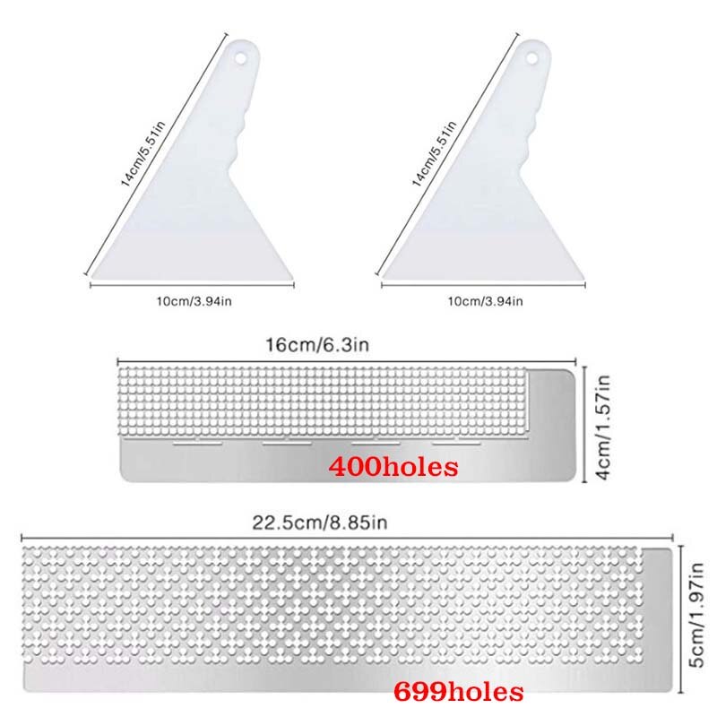 Square Painting Tool Ruler Stainless Steel DIY Drawing Ruler Blank Grids For Full Partial Drill 5D Diamond Painting Accessories: 400-699 tools