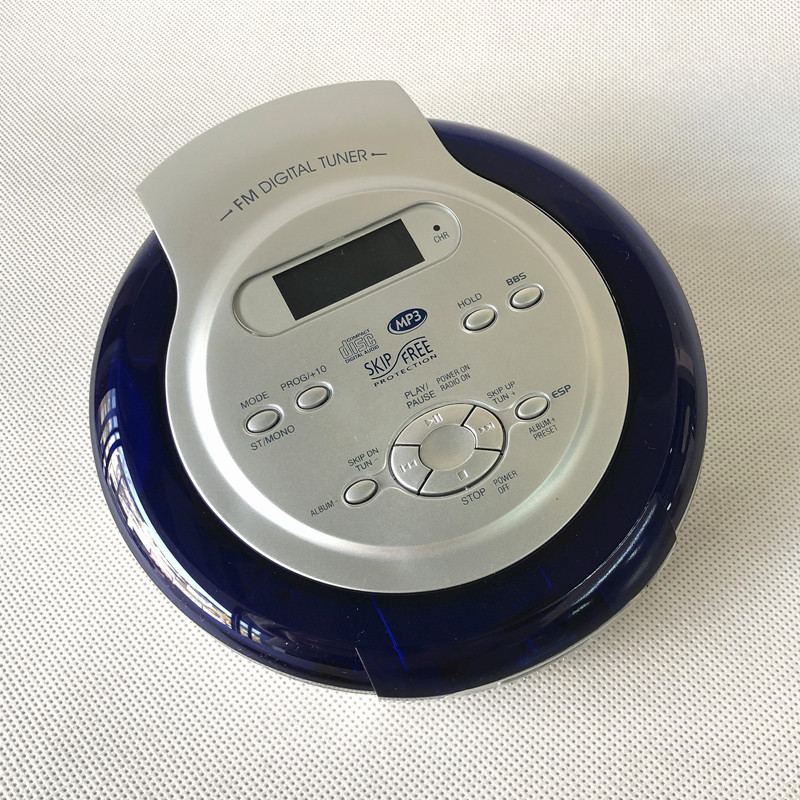 Portable CD player walkman system music shockproof LCD display 3.5 mm audio jack headset CD-R-RW disc Play console