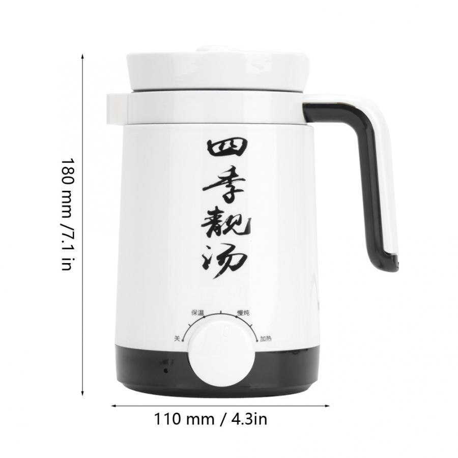 600ml Electric Cooker 900W Multifunctional Mini Electric Slow Cooker Automatic Heating Stewing Cup 50HZ Kitchen Appliance