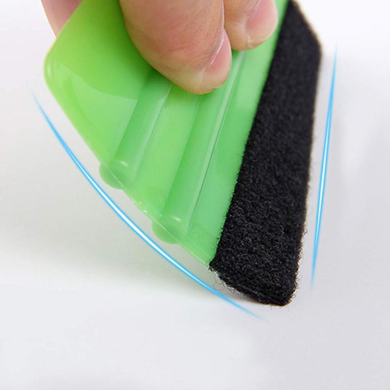 1pcs Large Double-sided Scraping Car Foil Tool Green Felt Edge Wallpaper Pasting Glass Cleaning Vehicles Snow Removal Scraping