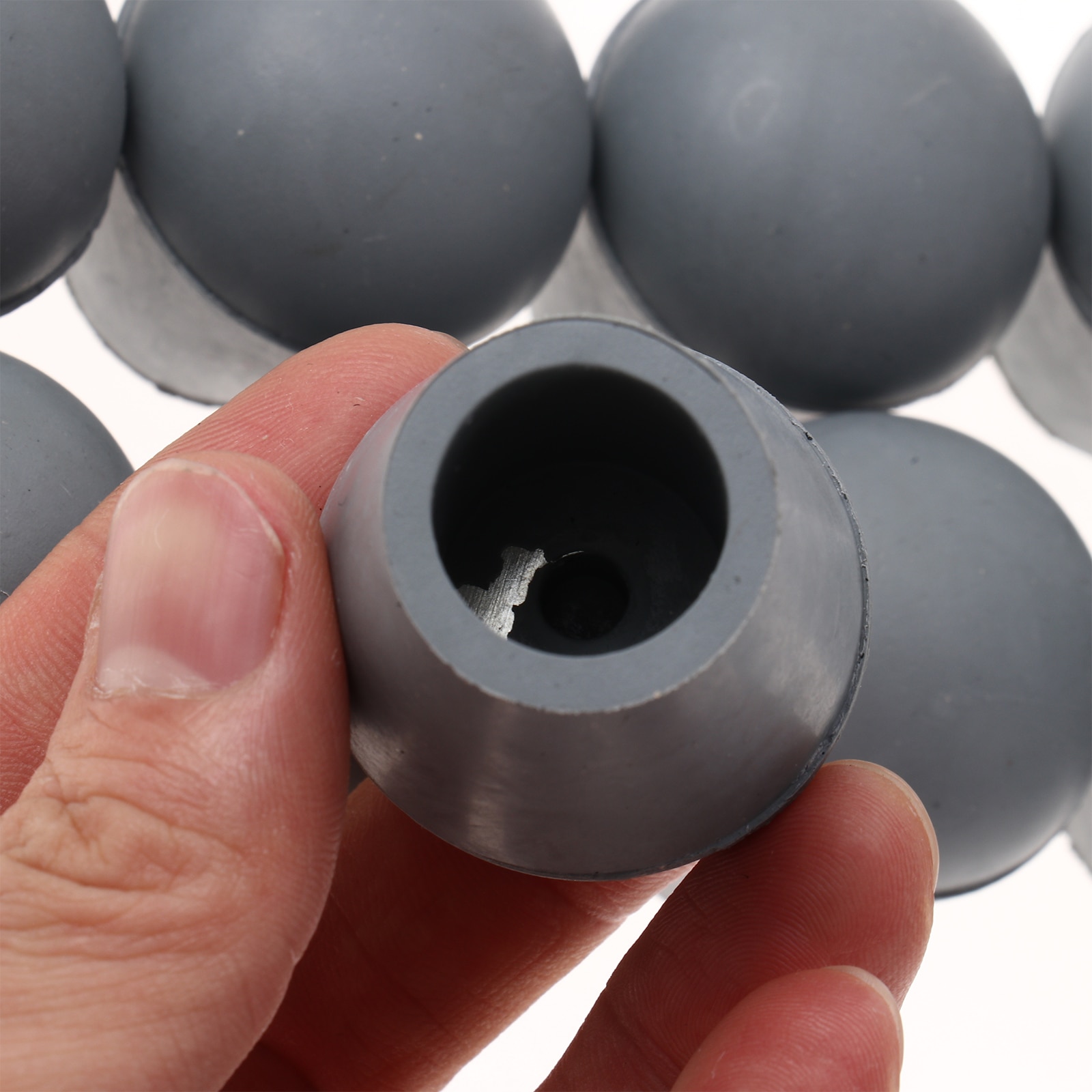 12 Round Table Leg End Caps Steel Chair Tube Plugs Anti Slip Rubber Feet Cups Furniture Foot Tip End Covers Legs Floor Protector