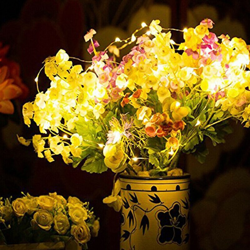 1/2/3M LED String Lights Copper Wire Fairy lights Battery Powered Garland Lamp Bedroom Home Christmas Wedding Party