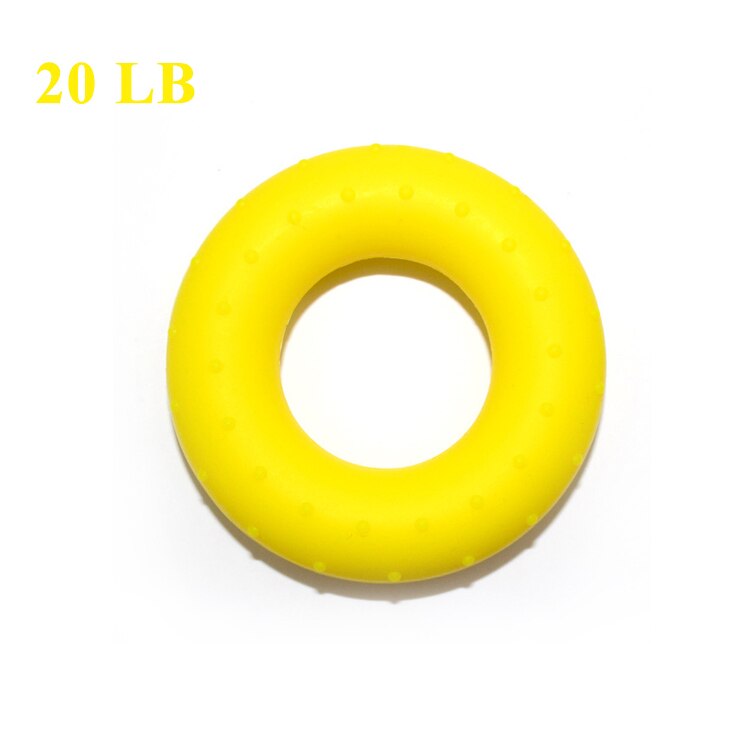 Hand Grip Finger Pow Trainer Solid Silicone Rubber Ring Hand Expander Exerciser Fingers Gripper Powerball Hand Exerciser Grip: Beige