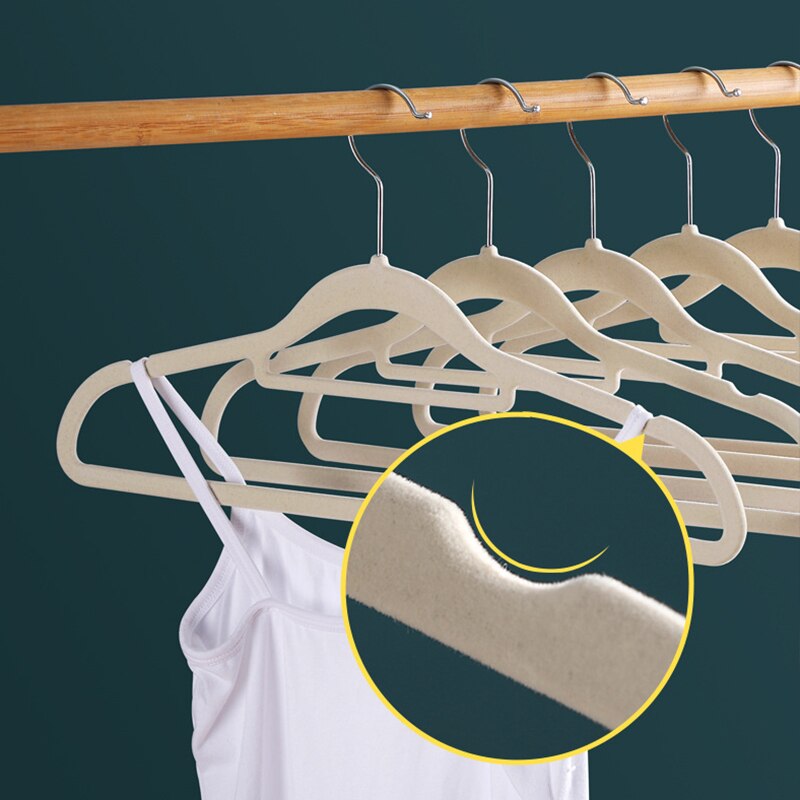 Cintre floqué pour vêtements, 10 pièces, cintre Semi-circulaire, antidérapant, épaule large, organisateur suspendu sans couture, Anti-déformation