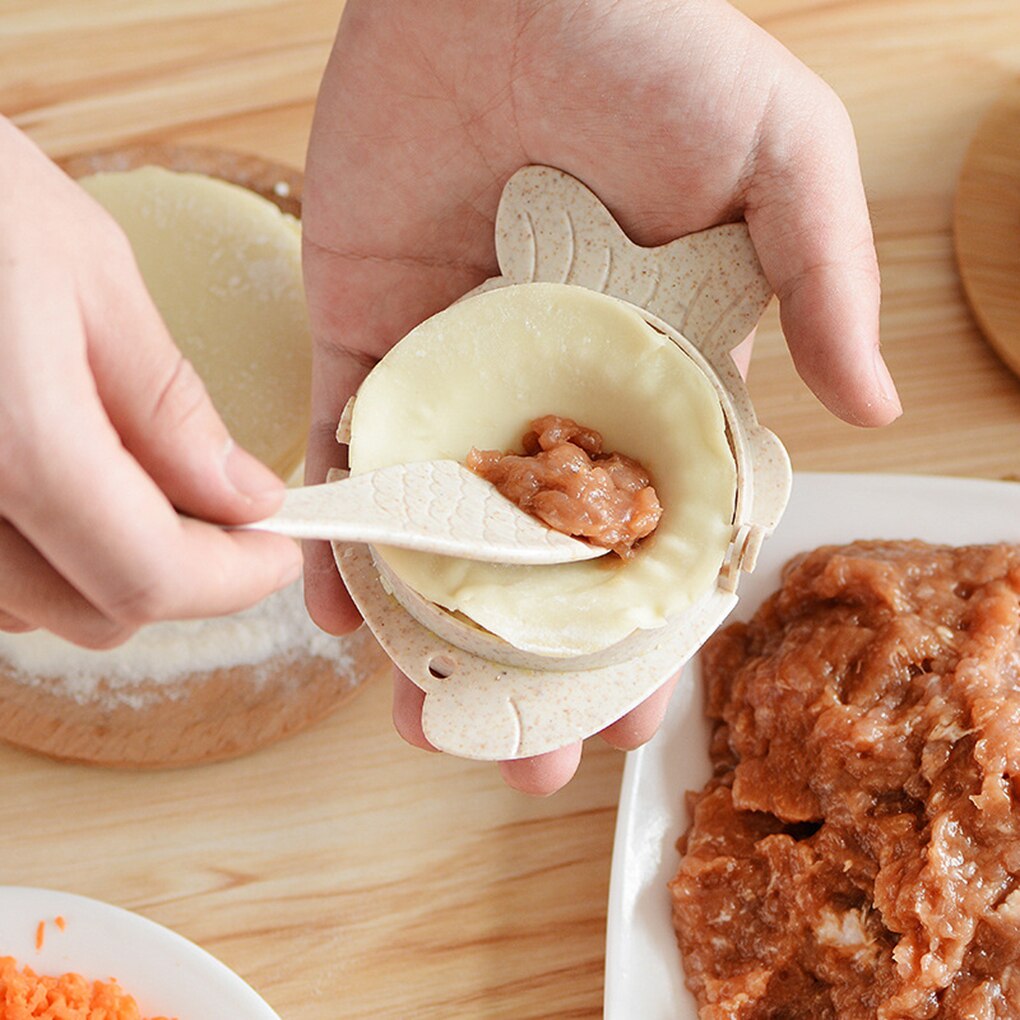 Envoltura Dumpling de paja de trigo cortador para pastelería molde de ravioles utensilios de cocina Color aleatorio