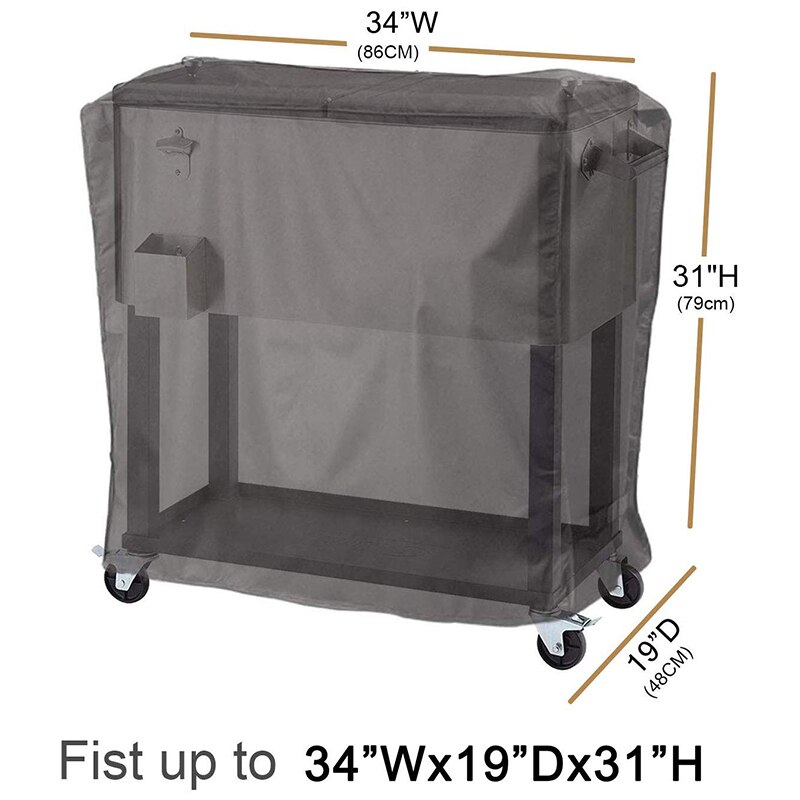 Utomhuskylare vagnskydd med uv-beläggning- passar 80 liter rullande kylare utekylare, dryckesvagn, rullande iskista, waterpro