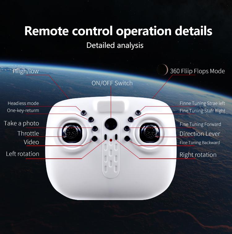 RCtown HJ14W Wi-Fi Afstandsbediening Luchtfotografie Drone HD Camera 200W Pixel UAV Speelgoed