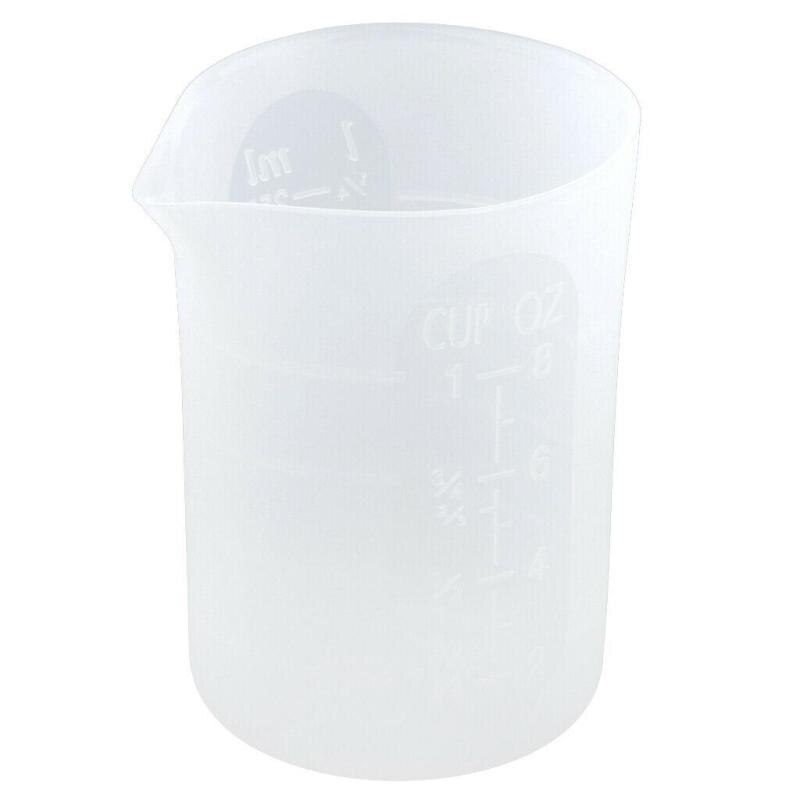 Báscula de mezcla gruesa para manualidades, vaso medidor de 250ml, taza de silicona de resina reutilizable, mezcla de epoxi, herramienta de fabricación artesanal, herramienta de joyería artesanal