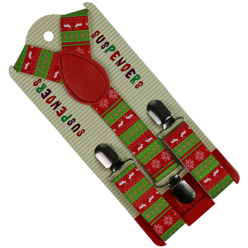 Huobao børn drenge piger jul halloween træ hjorte bukser bukser y-tilbage klip-på justerbare elastiske seler til børn: 02