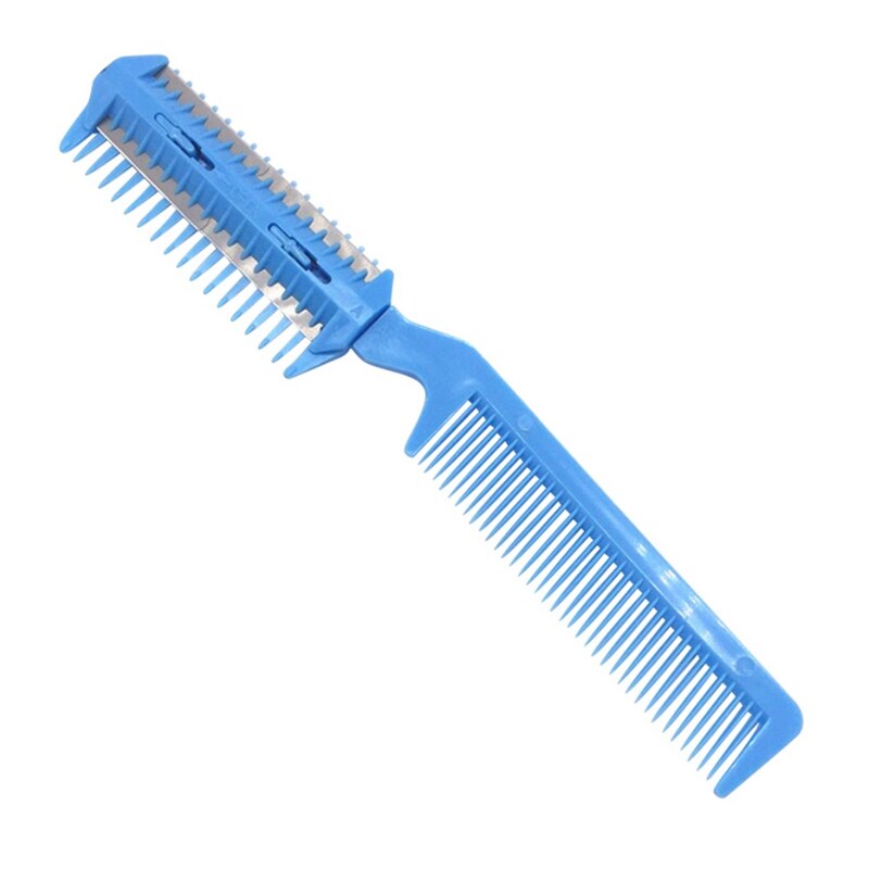 Pet Dog Scissors Cleaning Beauty Grooming Tool Hair Removal Blade Comb for Dogs Cats Long Short Hair: Blue