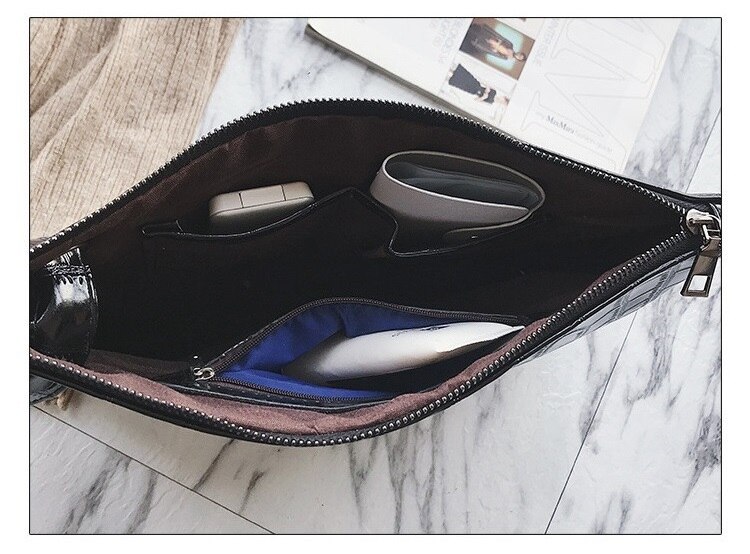 Krokodille kvinder clutch taske alligator armbånd dame aften tasker trend fest pige konvolut taske håndled wrap clutches pung