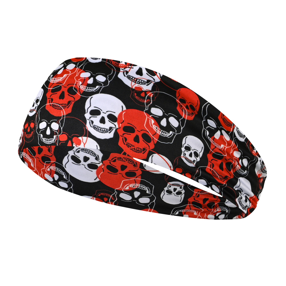 Zweetbandjes Workout Sport Hoofdbanden Voor Mannen Camo Headwraps Zweet Absorberende Haarband Breed Basketbal Voetbal Fietsen Hardlopen Yoga: Zilver