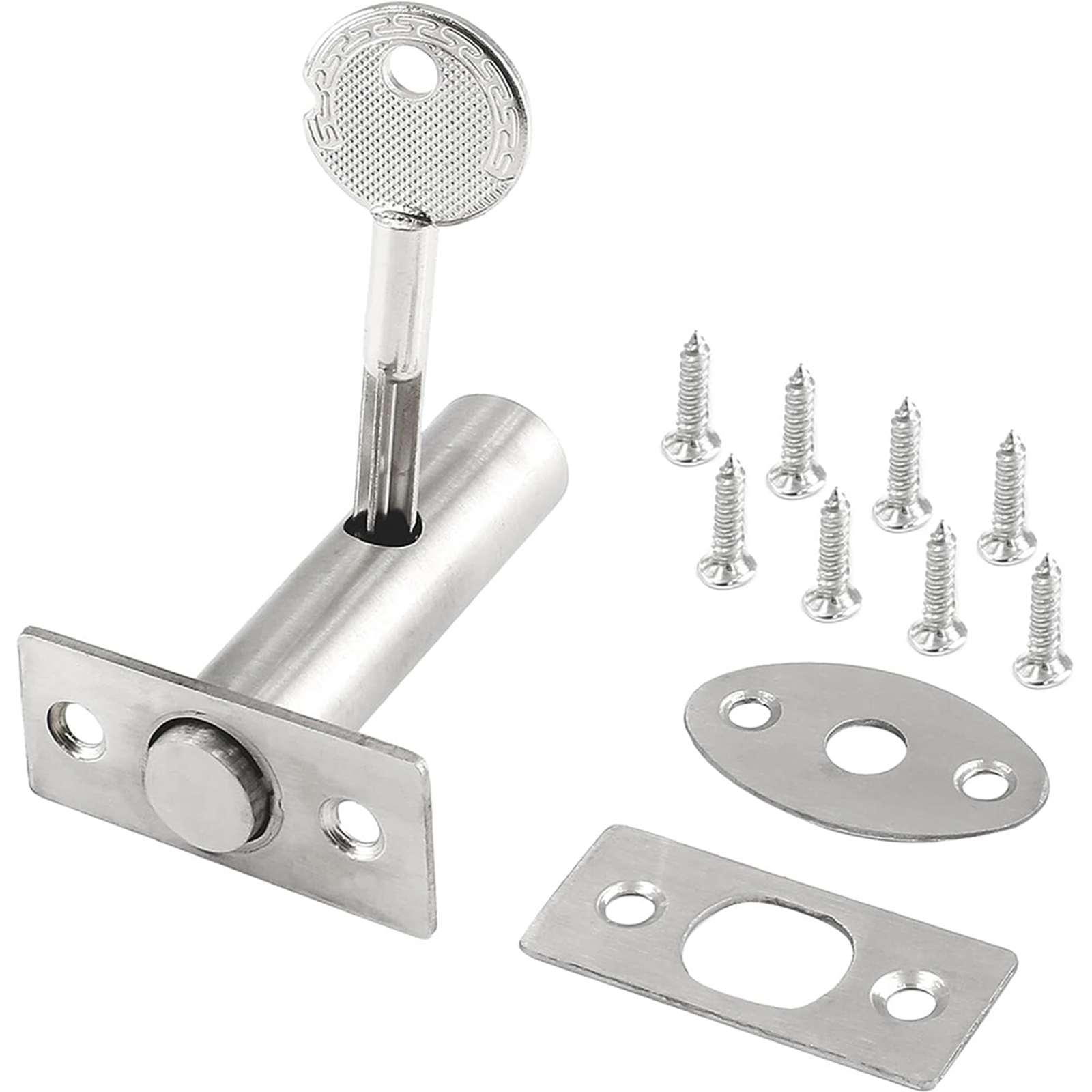 Channel Lock Tube Well Lock Access Hole Invisible Door Lock Stainless Steel Hiddens Manager Lock Well Lock Key Mortise Lock
