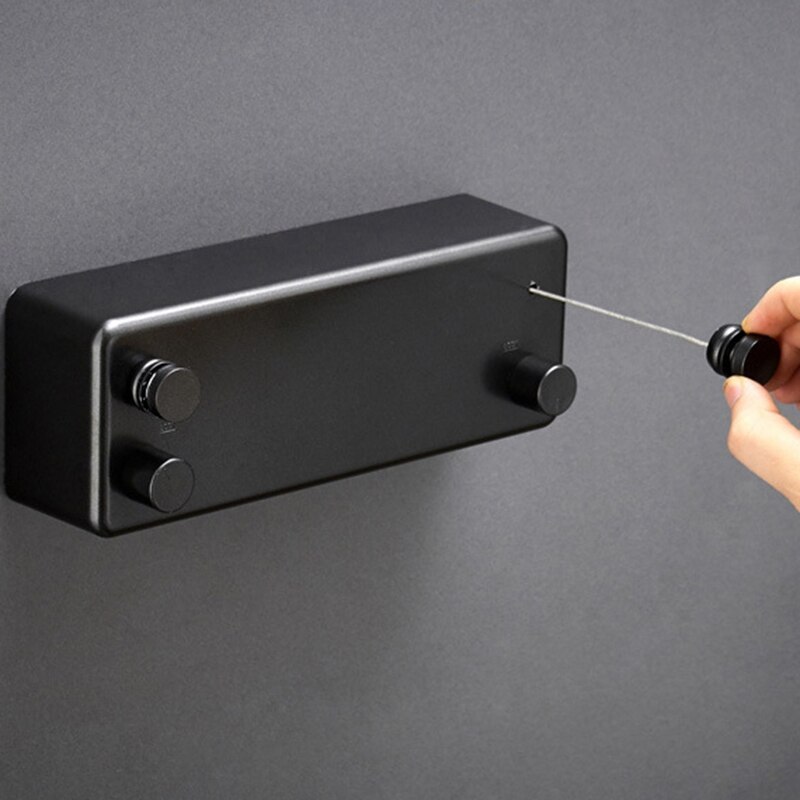 Clothes horse Retractable Space Aluminum Wall Hanger Retractable Indoor Clothes Hanger ic Drying Cloth Cord Bathroom Accessories