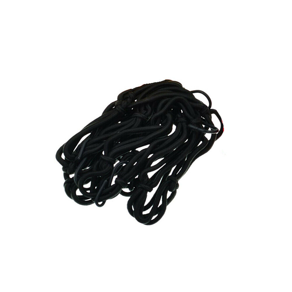 1Pc Black Verstelbare Bagagenet Motorfiets Cord Helm Opslag Mesh 30*30CM