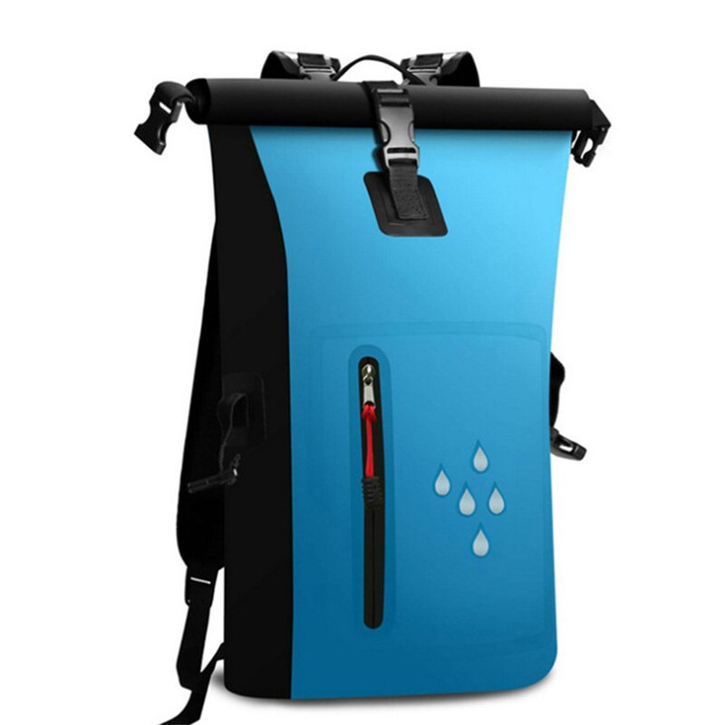 Bolsas secas para buceo IP65, 25/40L, gran tamaño, mochila Impermeable, equipo de Kayak de vela, bolsa seca de cubo plegable, Impermeable de PVC: 25L blue