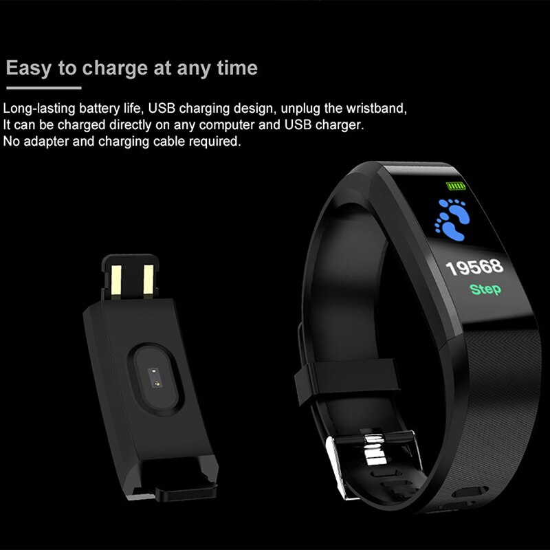 Sport Smart Horloge Armband Hartslag Bloeddruk Mannen Smart Horloges Android Fitness Tracker Smart Polsband