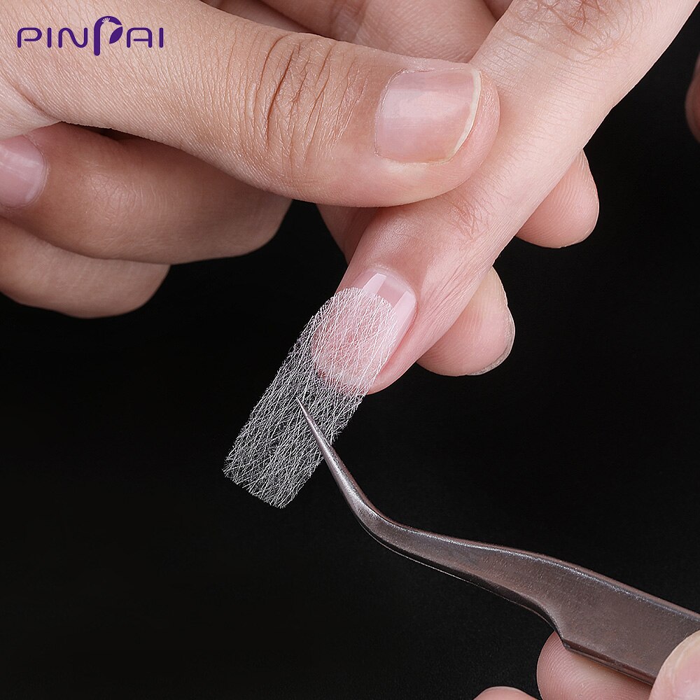 Fiberglas Seide Nagel Erweiterungen bilden Nicht-gewebte Fiberglas UV Gel Acryl Spitze Faser Nagel Bauen Verlängerung Französisch DIY Manikübetreffend werkzeug